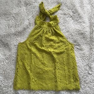 J. Crew Chic Lace Floral Top in Vibrant Green